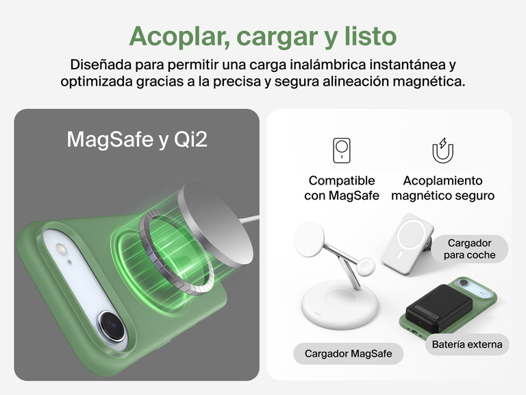 La funda SheerForce Protect Series para iPhone 17 de Belkin cuenta con bordes realzados para preservar efizcamente la pantalla y las lentes de la c&aacute;mara y su dise&ntilde;o no obstaculiza la carga magn&eacute;tica inal&aacute;mbrica.