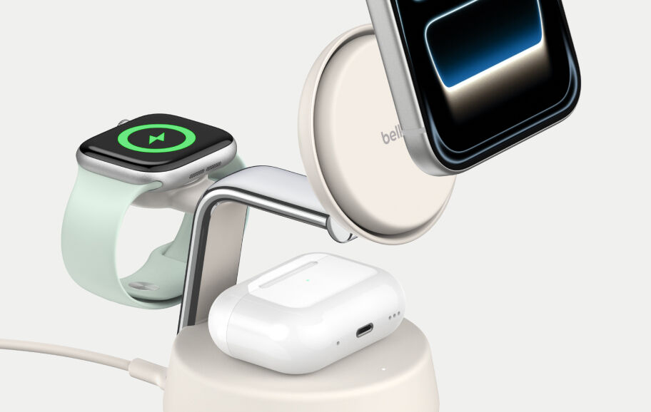 Caricabatterie wireless 3 in 1 per iPhone, Apple Watch ed AirPods