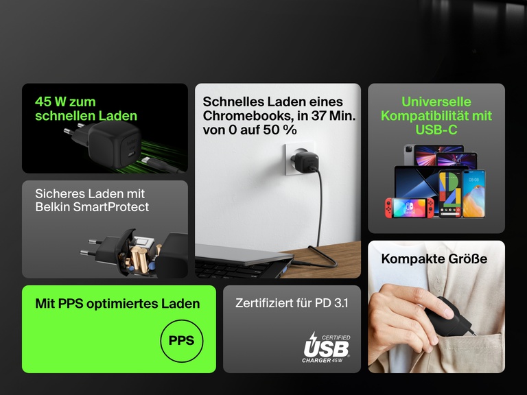 Explosionsdarstellung des Belkin Gaming Travel Case für die Nintendo Switch 2 mit Fächern für Game-Karten, Mesh-Staufach und robustem Reißverschluss.