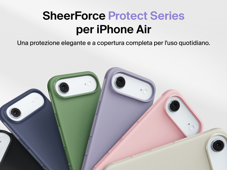 La custodia Belkin SheerForce Protect Series per iPhone 17 offre una copertura durevole e compatta e una protezione quotidiana per il tuo dispositivo.