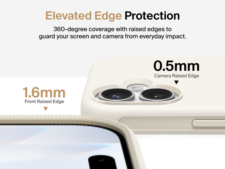 Belkin ScreenForce Protect Series Case for iPhone 17 with elevated edge design and military-grade drop protection up to 13 feet.