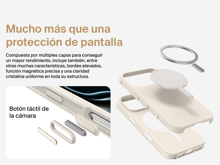 La funda SheerForce Protect Series de Belkin para iPhone 17 es compatible con MagSafe y Qi2 para proporcionar un potente acoplamiento magn&eacute;tico con cargadores y otros accesorios.