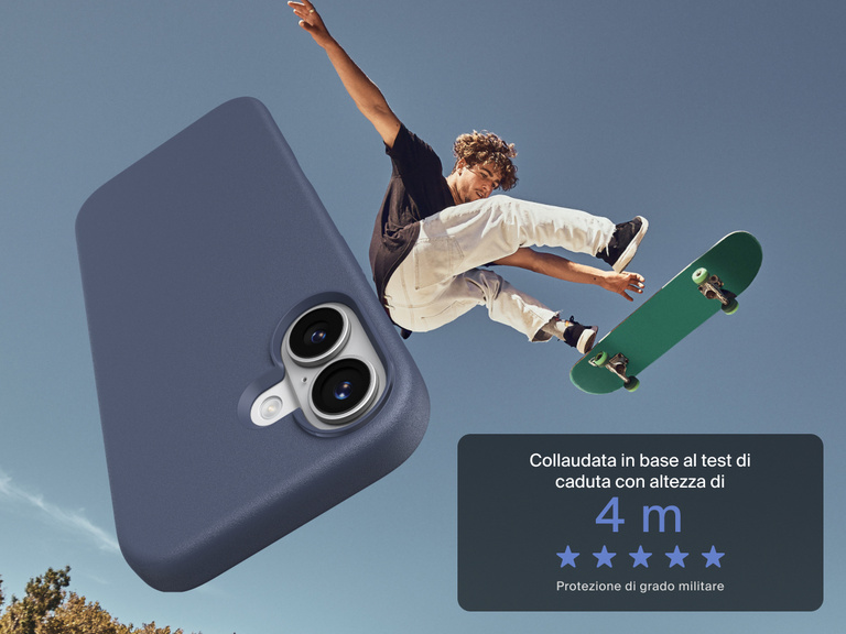 La custodia Belkin SheerForce Protect Series per iPhone è progettata per offrire una copertura durevole e compatta e una protezione affidabile per l'uso quotidiano.