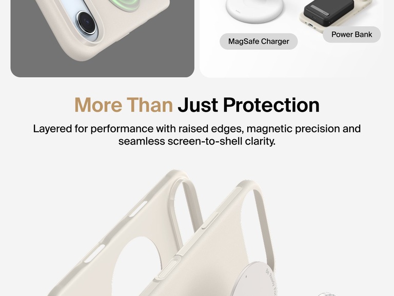 Belkin ScreenForce Protect Series Case for iPhone 17 with MagSafe and Qi2 compatibility for strong magnetic attachment to chargers and accessories.