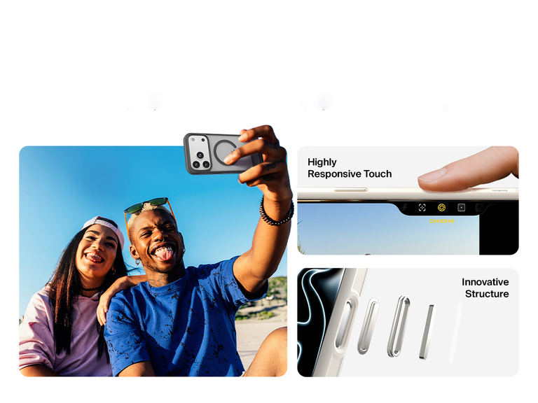 Belkin ScreenForce Protect Series Case for iPhone 17 with elevated edge design and military-grade drop protection up to 13 feet.