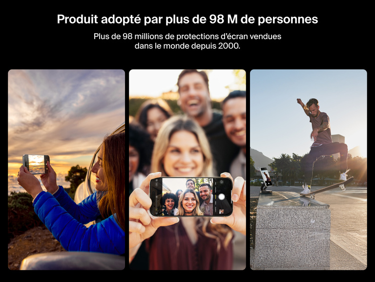 Belkin ScreenForce UltraGlass 2 Screen Protector trusted by over 81 million users worldwide for reliable iPhone screen protection.