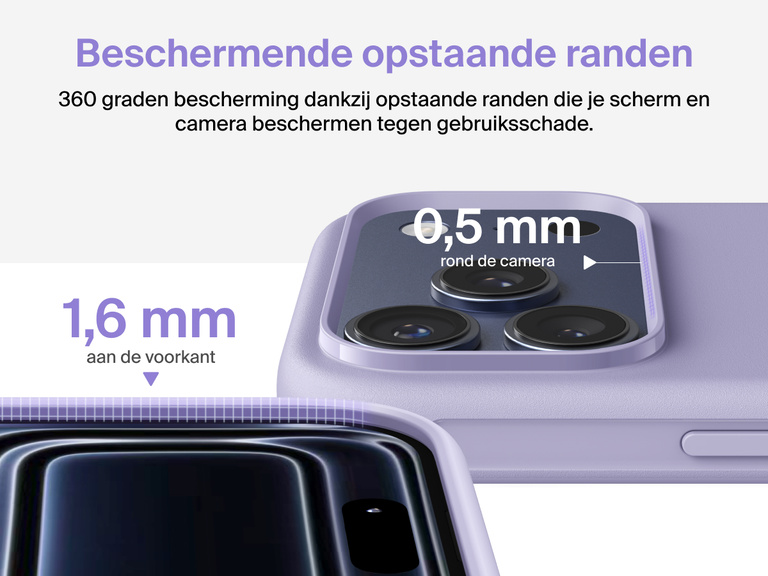 Belkin ScreenForce Protect-hoesje voor de iPhone 17, met opstaande randen en valbescherming conform militaire normen tot 4 m.