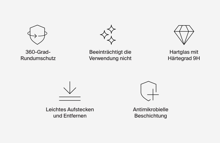 Antimikrobieller TemperedCurve 2-in-1-Displayschutz mit Schutzrand für die Apple Watch Ultra Series