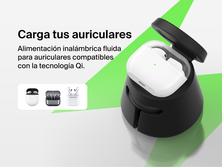 Esta estaci&oacute;n de carga modular con Qi2 de 25 W Belkin UltraCharge puede cargar auriculares habilitados con el est&aacute;ndar Qi. Su dise&ntilde;o modular facilita una carga fluida y eficaz cada d&iacute;a.