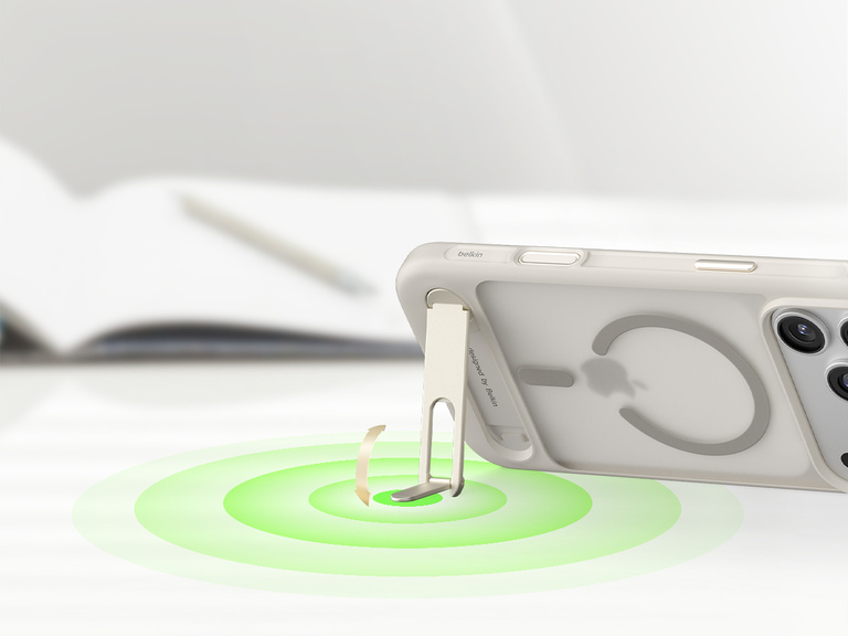 Belkin ScreenForce Protect Series Case for iPhone 17 with MagSafe and Qi2 compatibility for strong magnetic attachment to chargers and accessories.