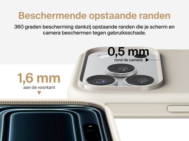 Belkin ScreenForce Protect-hoesje voor de iPhone 17, met opstaande randen en valbescherming conform militaire normen, tot 4 m.