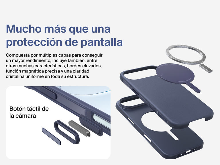 La funda SheerForce Protect Series de Belkin para iPhone 17 es compatible con MagSafe y Qi2 para proporcionar un potente acoplamiento magn&eacute;tico con cargadores y otros accesorios.