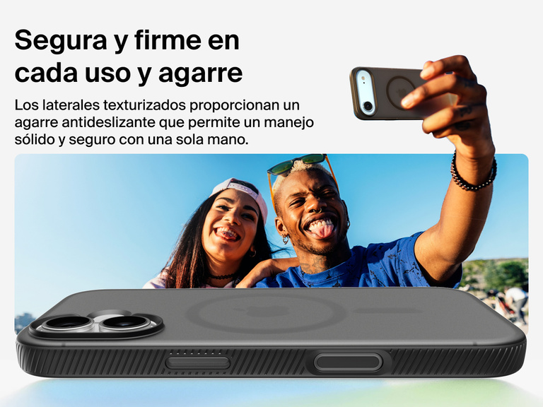 Belkin SheerForce Grip Series Case for iPhone 17 with military-grade drop protection and textured non-slip grip.