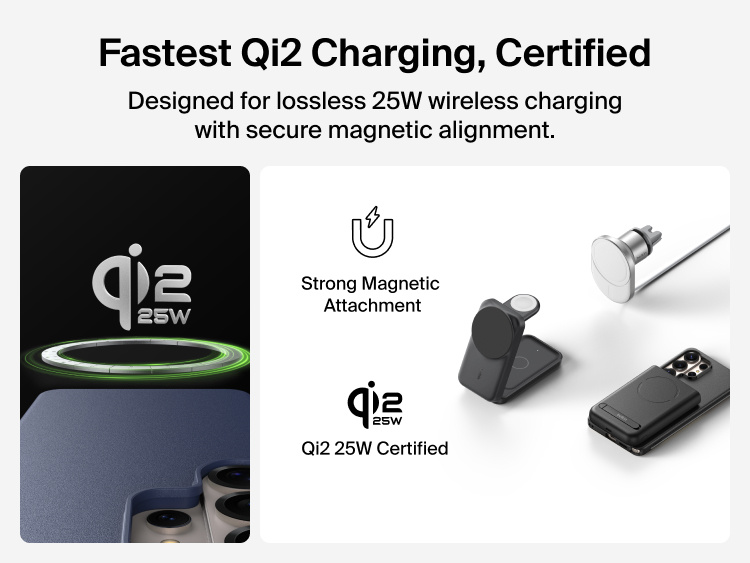 Belkin SheerForce Protect Series Case for Samsung Galaxy S26 supporting Qi2 25W certified wireless charging with strong magnetic alignment for fast, secure power delivery.