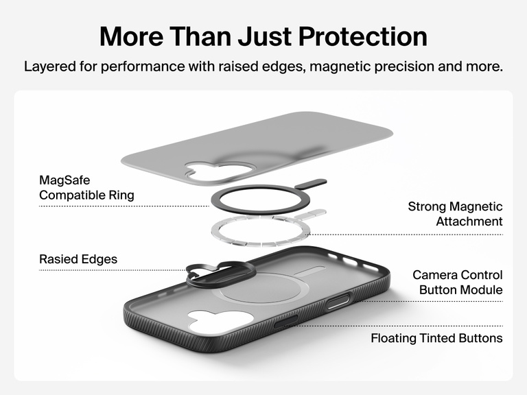Belkin SheerForce Grip Series Case for iPhone 17 supports MagSafe and Qi2 wireless charging with strong magnetic alignment.