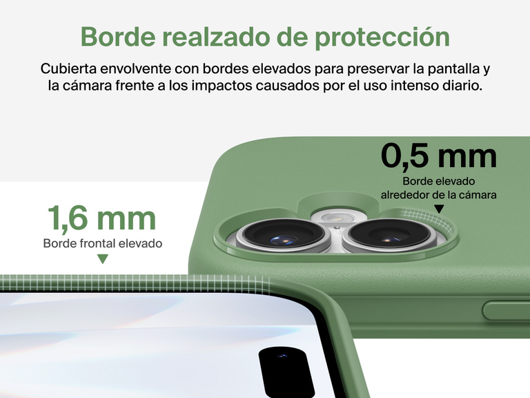 La funda ScreenForce Protect Series para iPhone 17 de Belkin cuenta con un dise&ntilde;o de bordes realzados y  ofrece una resistencia contra ca&iacute;das de nivel militar desde una altura de 4 m.