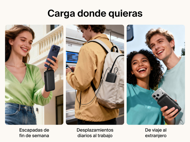 Belkin UltraCharge 20K 45W power bank with integrated cable used for travel and everyday carry, providing portable fast charging for smartphones on the go