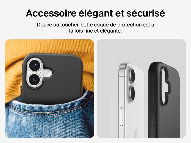 Coque de protection Belkin ScreenForce Protect Series pour iPhone 17 avec bouton de contrôle réactif pour l'appareil photo et design en couches pour une protection durable, précise et magnétique.