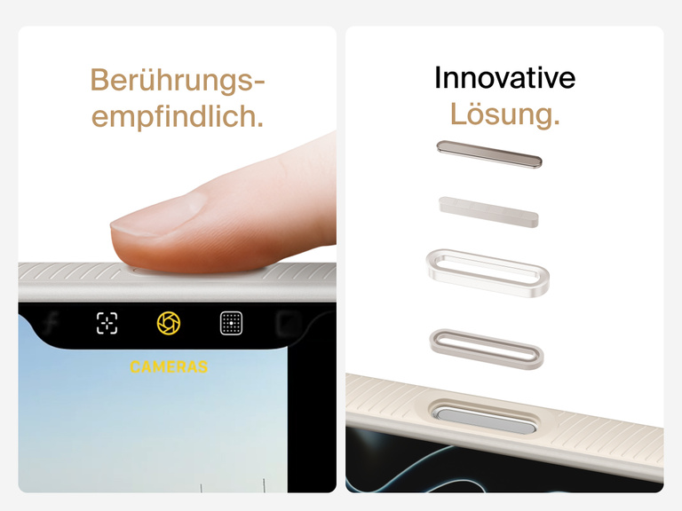 Belkin SheerForce Grip Series Case for iPhone 17 with MagSafe ring, raised edges, and floating tinted buttons for precision protection.