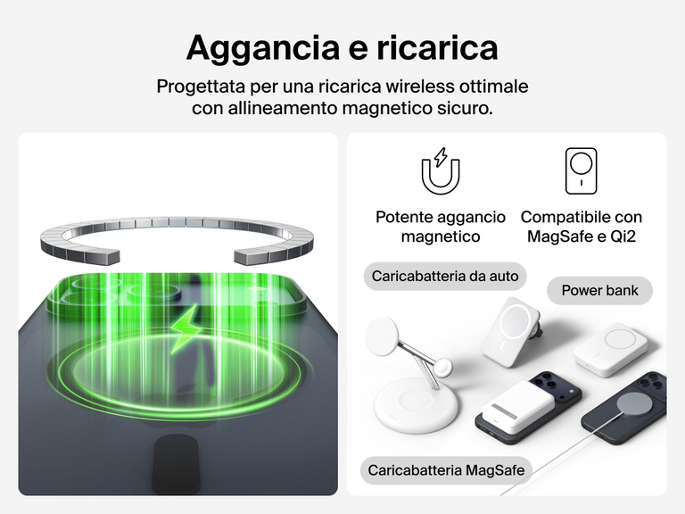 Close-up of Belkin SheerForce Grip Series Case for iPhone 17 with textured edges for secure, comfortable handling.
