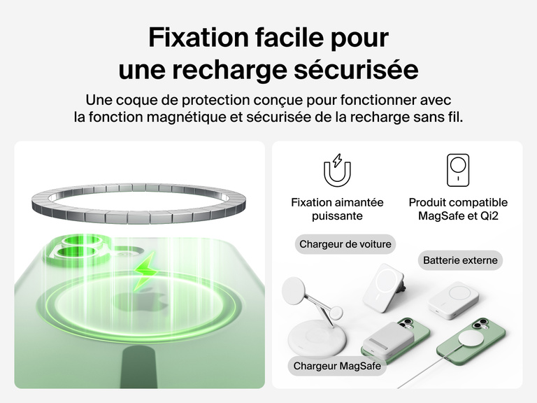 Close-up of Belkin SheerForce Grip Series Case for iPhone 17 with textured edges for secure, comfortable handling.