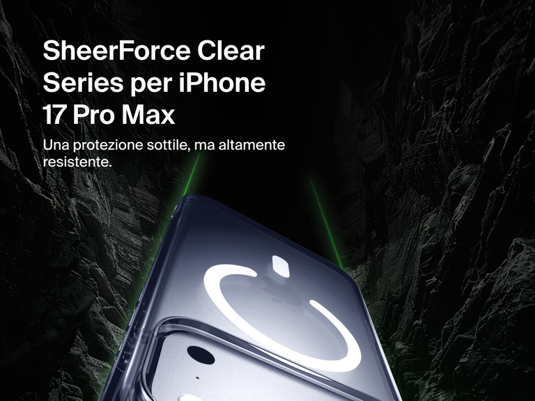 Belkin SheerForce Clear Series Case for iPhone 17 shown with slim transparent design and durable protection.
