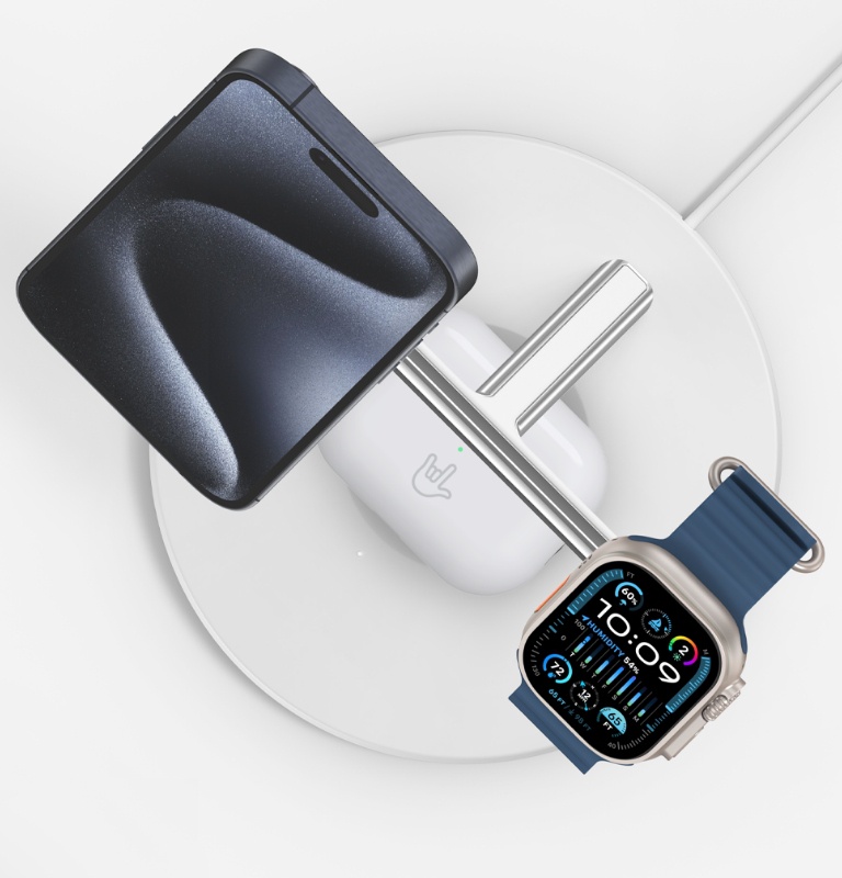 BoostCharge Pro 3-in-1 wireless charger with official MagSafe charging 15W BoostCharge Pro 3-in-1 wireless charger with official MagSafe charging 15W