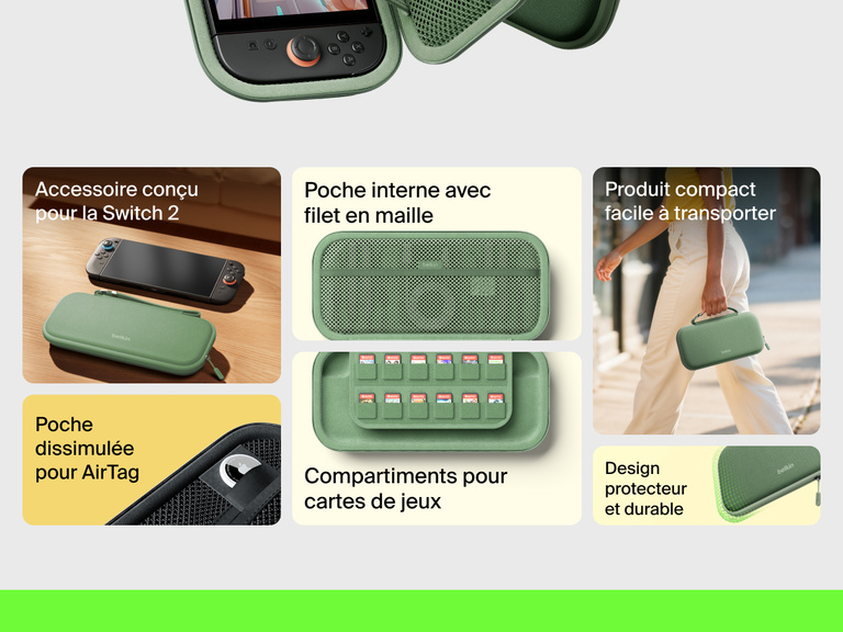 Image d'un socle de recharge 3-en-1 aimanté et compacte Belkin BoostCharge rechargeant un iPhone, une Apple Watch et des AirPods avec la recharge sans fil rapide Qi2.