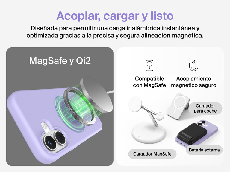 La funda SheerForce Protect Series para iPhone 17 de Belkin cuenta con bordes realzados para preservar efizcamente la pantalla y las lentes de la c&aacute;mara y su dise&ntilde;o no obstaculiza la carga magn&eacute;tica inal&aacute;mbrica.