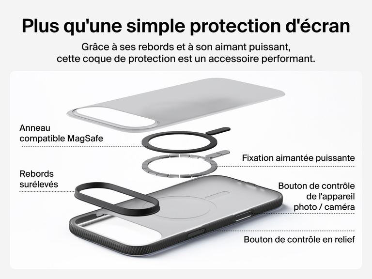 Belkin SheerForce Grip Series Case for iPhone 17 supports MagSafe and Qi2 wireless charging with strong magnetic alignment.