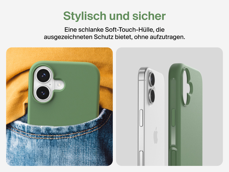 Belkin H&uuml;lle der SheerForce Protect Serie f&uuml;r iPhone 17 mit ber&uuml;hrungsempfindlicher Kamerataste und mehreren Schichten f&uuml;r magnetische Pr&auml;zision und robusten Schutz.