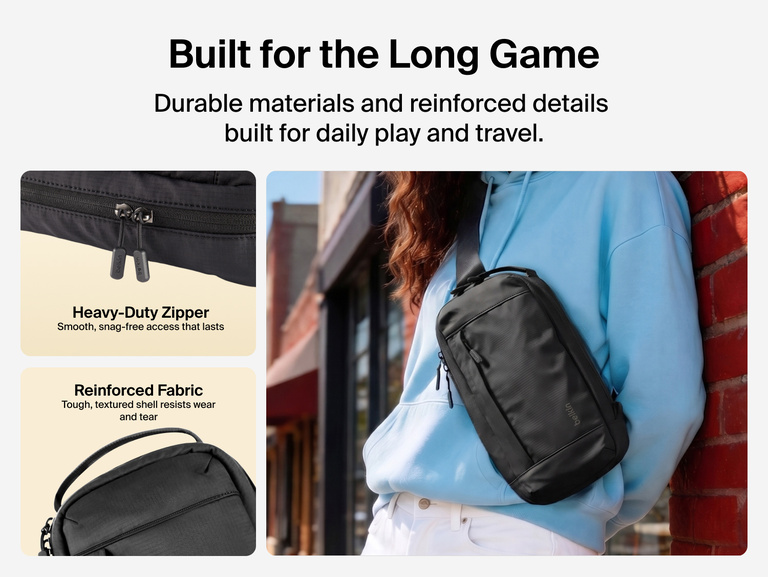 Belkin Gaming Travel Bag for Nintendo Switch 2 is built with reinforced fabric and durable zippers for reliable everyday protection and travel.