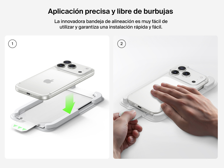 Belkin ScreenForce InvisiGlass Screen Protector with precise, bubble-free installation using easy alignment tray.