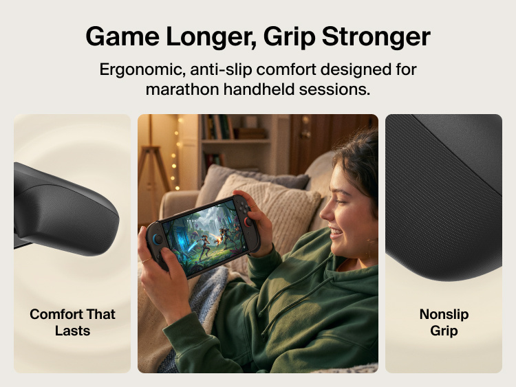 Belkin Gaming Grip for Nintendo Switch 2 features ergonomic anti-slip grips designed for lasting comfort during extended handheld gaming sessions.