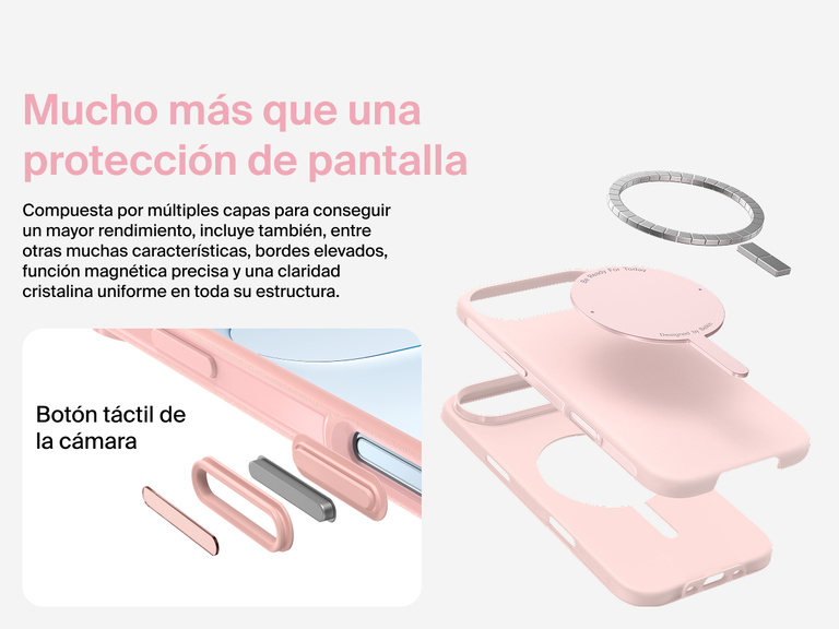 La funda SheerForce Protect Series de Belkin para iPhone 17 es compatible con MagSafe y Qi2 para proporcionar un potente acoplamiento magn&eacute;tico con cargadores y otros accesorios.