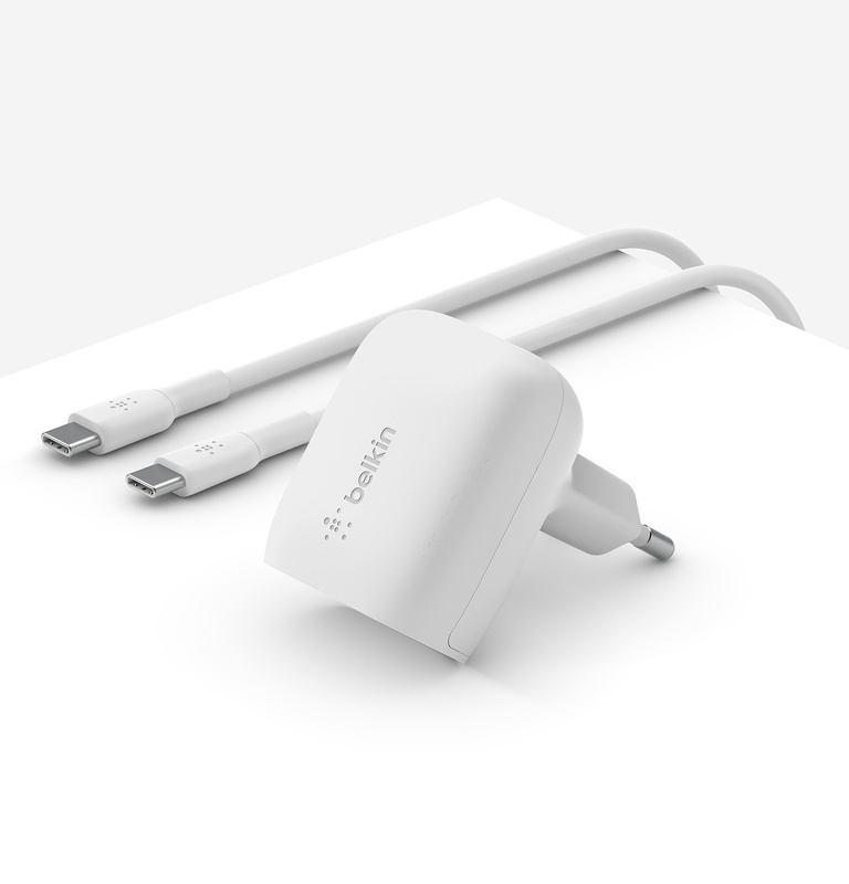 BoostCharge 20 W USB-C Power Delivery-wandlader + USB-C-kabel voor Apple iPhone, iPad, Samsung Galaxy