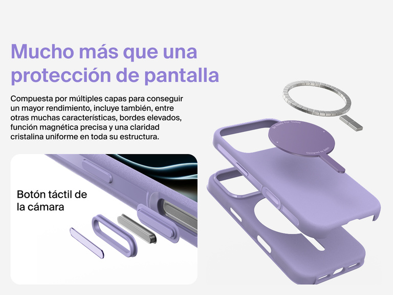 La funda SheerForce Protect Series de Belkin para iPhone 17 es compatible con MagSafe y Qi2 para proporcionar un potente acoplamiento magn&eacute;tico con cargadores y otros accesorios.