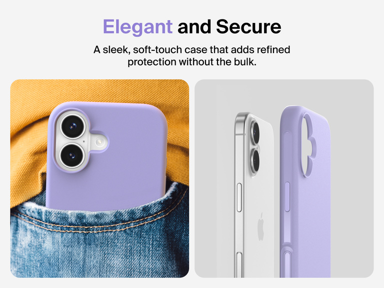 Belkin ScreenForce Protect Series Case for iPhone 17 featuring touch-sensitive camera button and layered design for magnetic precision and durable protection.