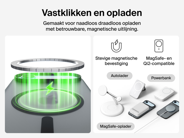 Close-up of Belkin SheerForce Grip Series Case for iPhone 17 with textured edges for secure, comfortable handling.