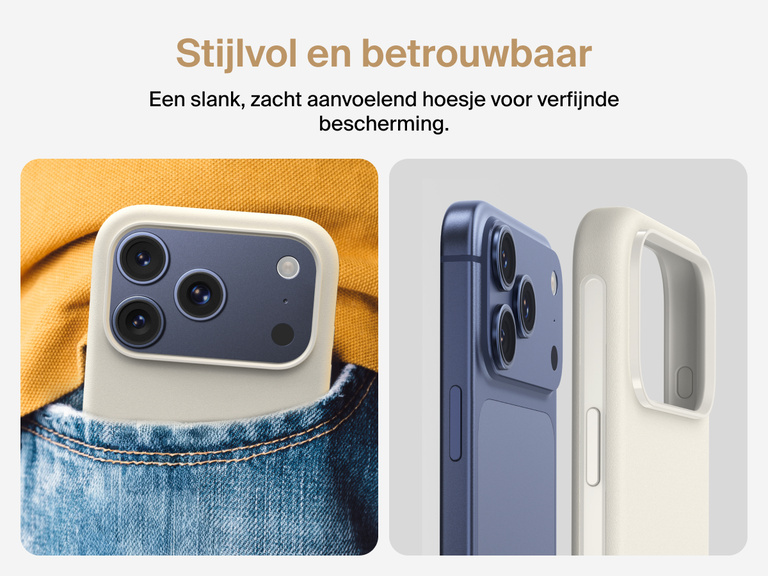 Belkin ScreenForce Protect-hoesje met aanraakgevoelige cameraknop en een meerlaags design voor magnetische precisie en duurzame bescherming van je iPhone 17.