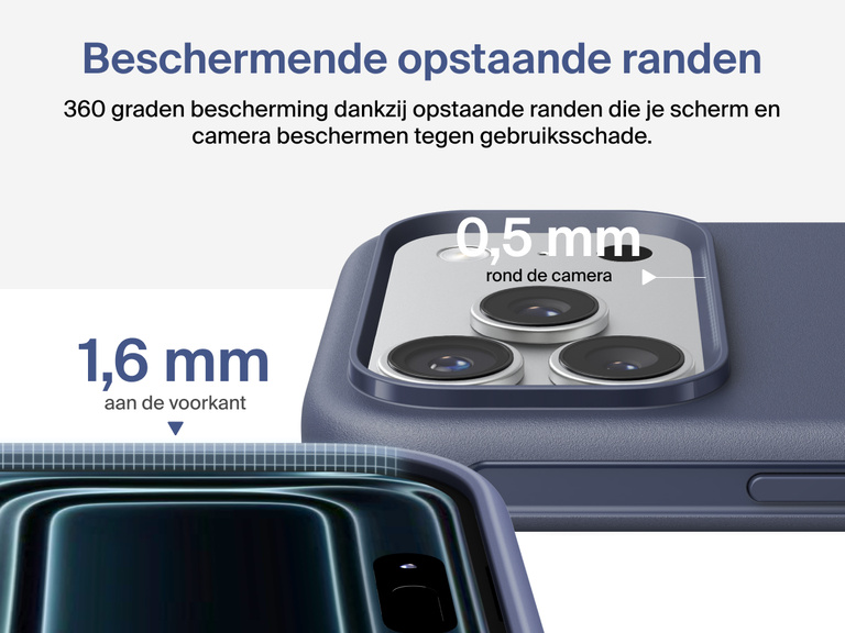 Belkin ScreenForce Protect-hoesje voor de iPhone 17, met opstaande randen en valbescherming conform militaire normen, tot 4 m.