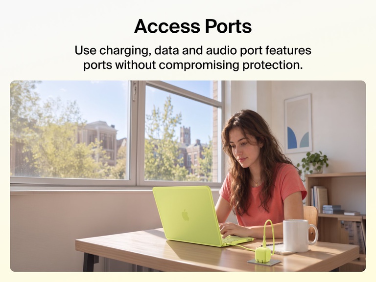 Access Ports: use charging, data, and audio ports without compromising protection