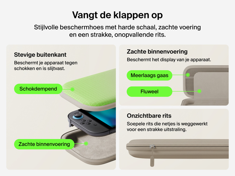 Belkin Gaming Travel Case for Nintendo Switch 2 features a tough outer shell, soft velvet and mesh interior, and stealth zippers for durable, protective, and stylish portability.