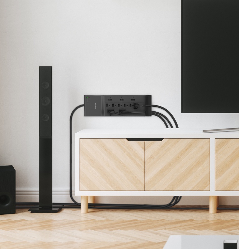 elkin Home/Office Surge Protector with 12 AC outlets, 8-foot cord & 3940 joules of surge protection.  