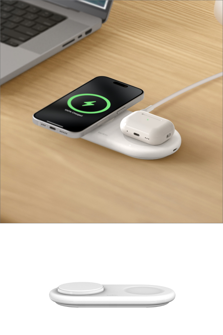 BoostCharge Pro 2-in-1 Magnetic Wireless Charging Pad