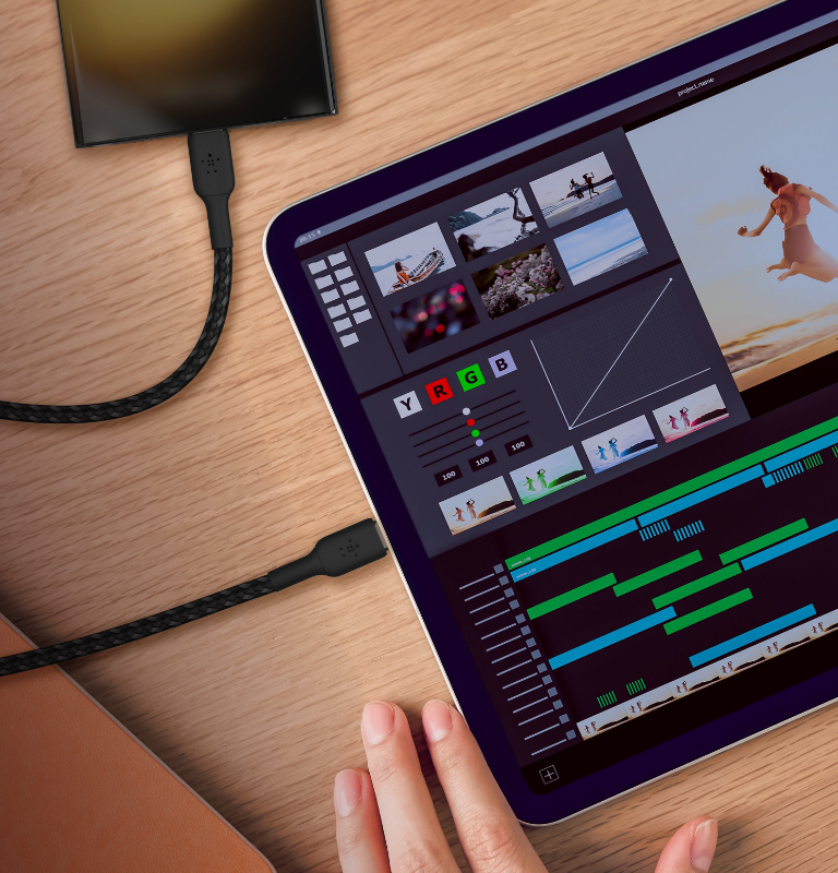 Braided USB-C to USB-C Cable (1m / 3.3ft, Black)