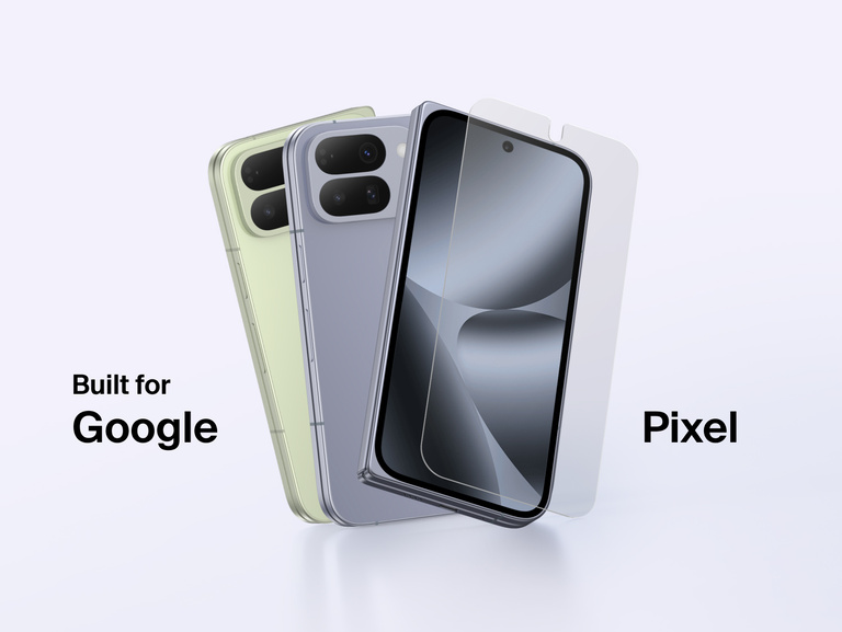 Belkin Titan SmartShield Anti-Reflective Screen Protector for Google Pixel 11 shown installed across multiple Google Pixel 11 color options.