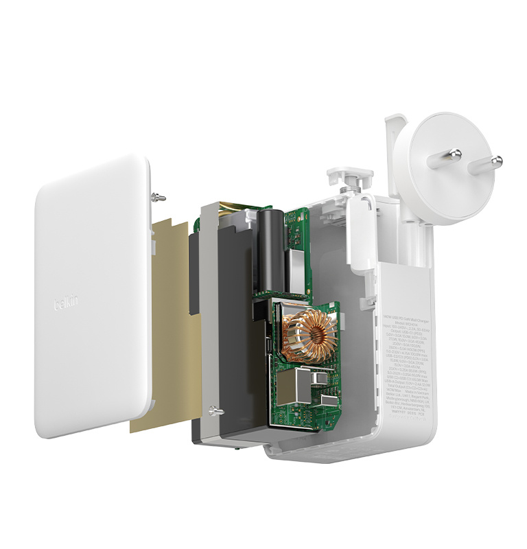 Belkin 140W 4-Port GaN Wall Charger delivers high-power, efficient charge. 