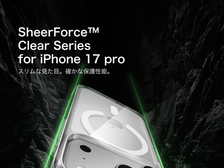 Belkin SheerForce Clear Series Case for iPhone 17 shown with slim transparent design and durable protection.