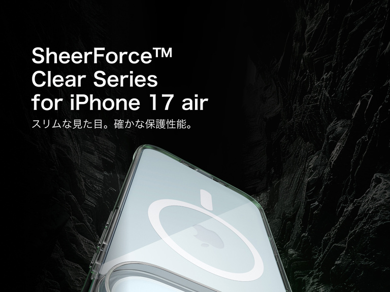 Belkin SheerForce Clear Series Case for iPhone 17 shown with slim transparent design and durable protection.